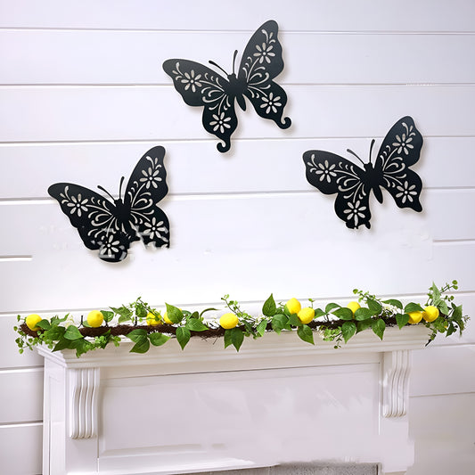 Metal Butterfly Wall Art – Gold 3D Decorative Wall Decor Set